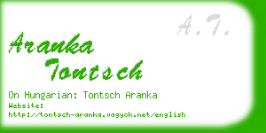 aranka tontsch business card